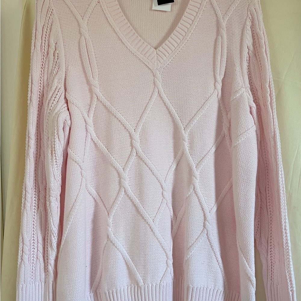 NWT woman’s pink Lane Bryant sweater sz 18/20